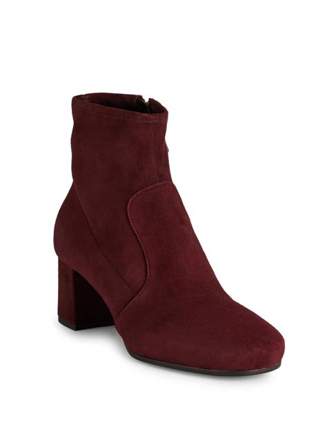 prada red mid height heels|prada block heel bootie.